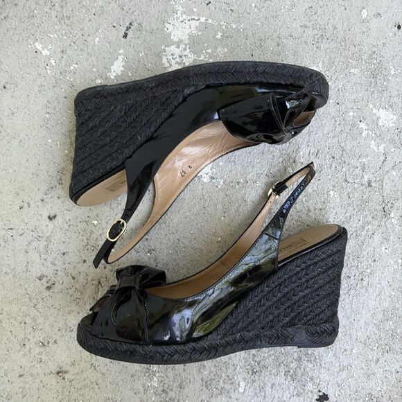 Valentino Bow Patented leather wedges - Picture 2 of 10
